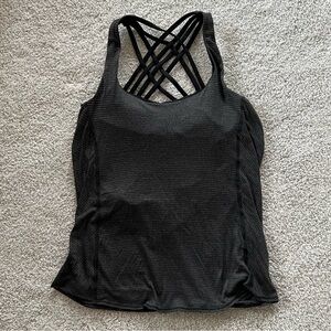 Lululemon Black Strappy Tank- size 6